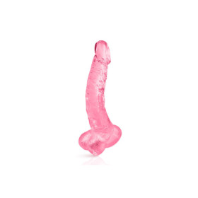 Gode jelly courbe rose ventouse taille XL 22cm 